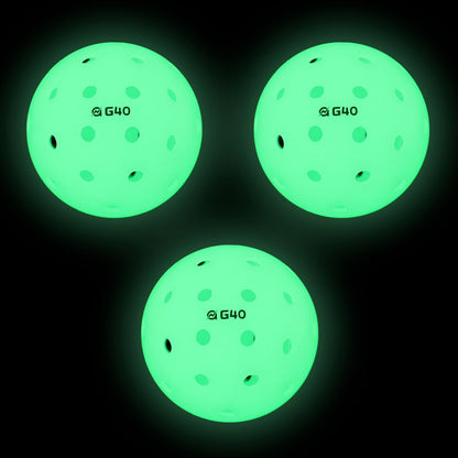 A11N Luminous Pickleballs- USA Pickleball Approved Light Up Outdoor Pickleball Balls High Visibility for Nighttime Durable and Funny Pickleball 3 Packs