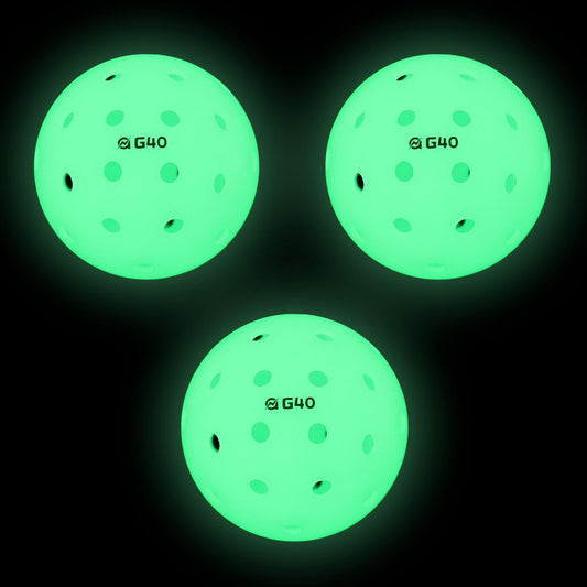 A11N Luminous Pickleballs- USA Pickleball Approved Light Up Outdoor Pickleball Balls High Visibility for Nighttime Durable and Funny Pickleball 3 Packs